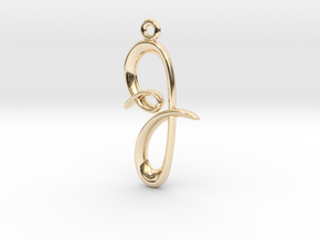 J Initial Charm in 14K Yellow Gold