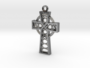 Celtic Cross 1.5" in Polished Silver