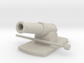 Miniature Metal Functional Cannon in Natural Sandstone
