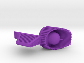 TOS 18 inch nacelle end cap  in Purple Processed Versatile Plastic