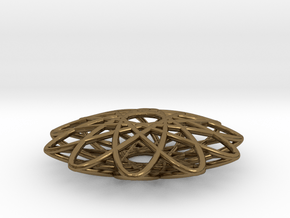 Spirograph Pendant 05  in Polished Bronze