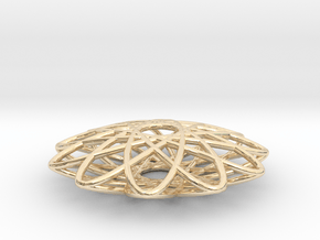 Spirograph Pendant 05  in 14k Gold Plated Brass