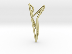 YOUNIVERSAL STRUTCURA, Pendant. Structured Eleganc in 18k Gold Plated Brass