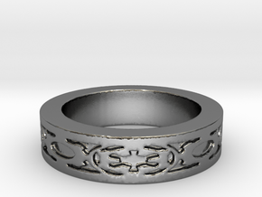 DarkSide Ring delta Size 5.5 in Polished Silver