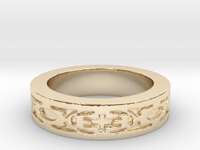 DarkSide Ring delta Size 5.5 in 14k Gold Plated Brass