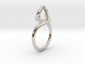 A-LINE Dancing D.03, US size 3.5, d=14,5mm in Rhodium Plated Brass: 3.5 / 45.25