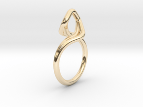 A-LINE Dancing D.03, US size 3.5, d=14,5mm in 14k Gold Plated Brass: 3.5 / 45.25