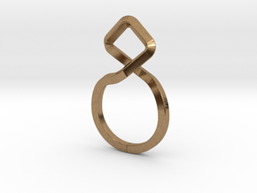 A-LINE Dancing D.011 Ring US size 3.5, d=14,5mm in Natural Brass: 3.5 / 45.25
