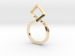 A-LINE Dancing D.011 Ring US size 3.5, d=14,5mm in 14k Gold Plated Brass: 3.5 / 45.25