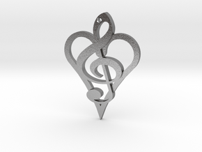 Music From The Heart Pendant in Natural Silver