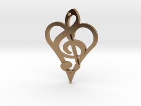 Music From The Heart Pendant in Natural Brass