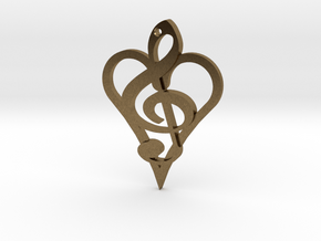 Music From The Heart Pendant in Natural Bronze