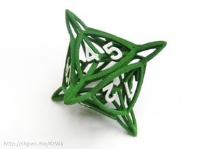 Large 'Center Arc' D8 Tarmogoyf P/T Die in Green Processed Versatile Plastic