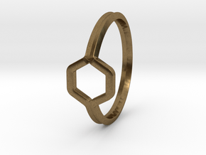 A-LINE Honey Ring H.02, US size 6, d=16,5mm  in Natural Bronze: 6 / 51.5
