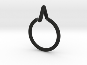 Summit Ring S.02 US size 3,  d=14mm in Black Natural Versatile Plastic: 3 / 44