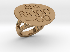 Rio 2016 Ring 23 - Italian Size 23 in Polished Brass