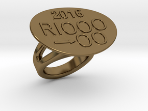 Rio 2016 Ring 23 - Italian Size 23 in Polished Bronze