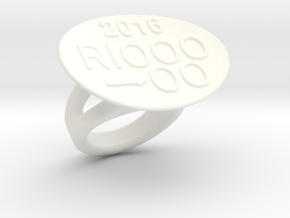 Rio 2016 Ring 23 - Italian Size 23 in White Processed Versatile Plastic
