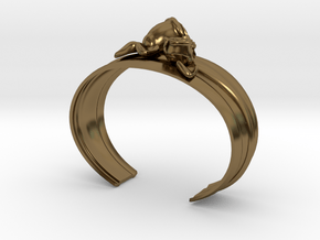 Bracelet with roses in Polished Bronze