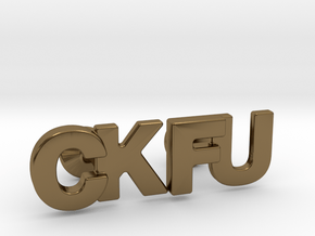 Monogram Cufflinks CK & FU in Polished Bronze