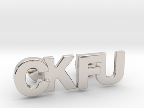 Monogram Cufflinks CK & FU in Rhodium Plated Brass