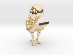 Aliens cradle in 14k Gold Plated Brass