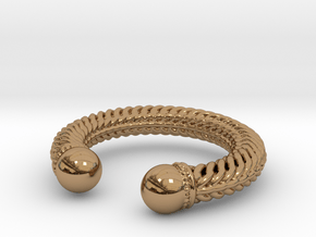 Viking Ring Alfa in Polished Brass