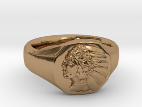 Indian Head Ring in Polished Brass