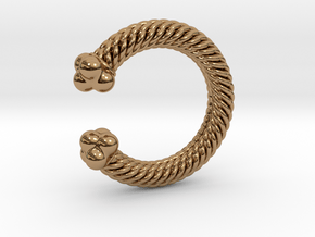 Viking Ring Gamma in Polished Brass
