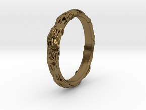 Ring of hands in Polished Bronze