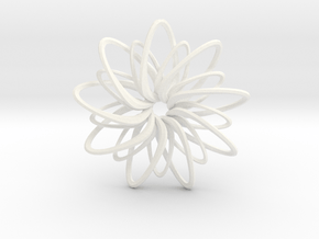 9 Point Slinky Star - 5cm in White Processed Versatile Plastic