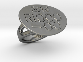 Rio 2016 Ring 24 - Italian Size 24 in Fine Detail Polished Silver