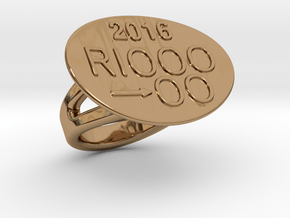 Rio 2016 Ring 24 - Italian Size 24 in Polished Brass