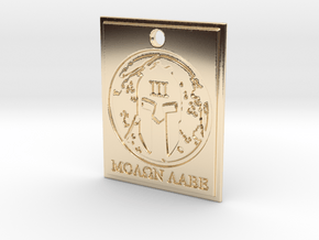 Molon Labe Spartan III% Pendant in 14K Yellow Gold