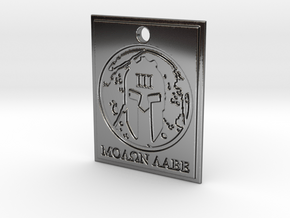 Molon Labe Spartan III% Pendant in Fine Detail Polished Silver