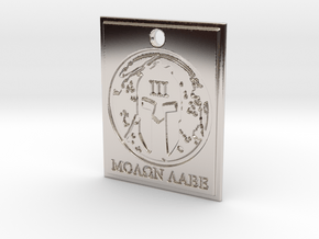 Molon Labe Spartan III% Pendant in Platinum