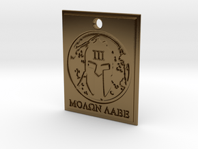 Molon Labe Spartan III% Pendant in Polished Bronze