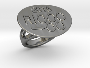 Rio 2016 Ring 25 - Italian Size 25 in Fine Detail Polished Silver
