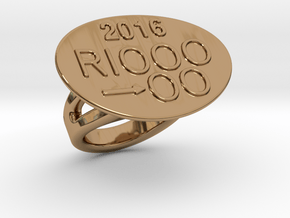 Rio 2016 Ring 25 - Italian Size 25 in Polished Brass