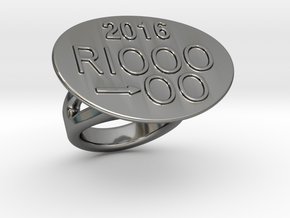 Rio 2016 Ring 26 - Italian Size 26 in Fine Detail Polished Silver