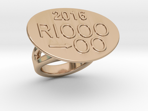 Rio 2016 Ring 26 - Italian Size 26 in 14k Rose Gold Plated Brass