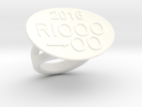 Rio 2016 Ring 26 - Italian Size 26 in White Processed Versatile Plastic