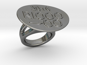 Rio 2016 Ring 27 - Italian Size 27 in Fine Detail Polished Silver