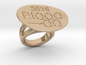 Rio 2016 Ring 27 - Italian Size 27 in 14k Rose Gold Plated Brass