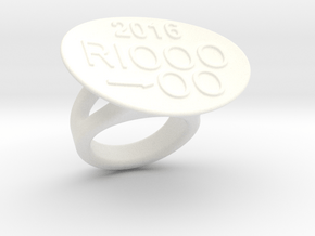 Rio 2016 Ring 27 - Italian Size 27 in White Processed Versatile Plastic