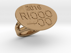 Rio 2016 Ring 29 - Italian Size 29 in Polished Brass