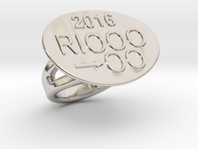 Rio 2016 Ring 29 - Italian Size 29 in Rhodium Plated Brass