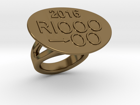 Rio 2016 Ring 30 - Italian Size 30 in Polished Bronze