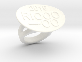 Rio 2016 Ring 30 - Italian Size 30 in White Processed Versatile Plastic