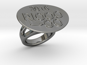 Rio 2016 Ring 31 - Italian Size 31 in Fine Detail Polished Silver